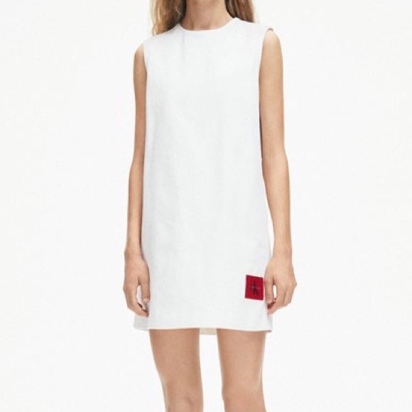calvin klein white denim dress Calvin Klein Teen Girls White Denim Dress